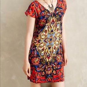 Maeve red tapestry dress